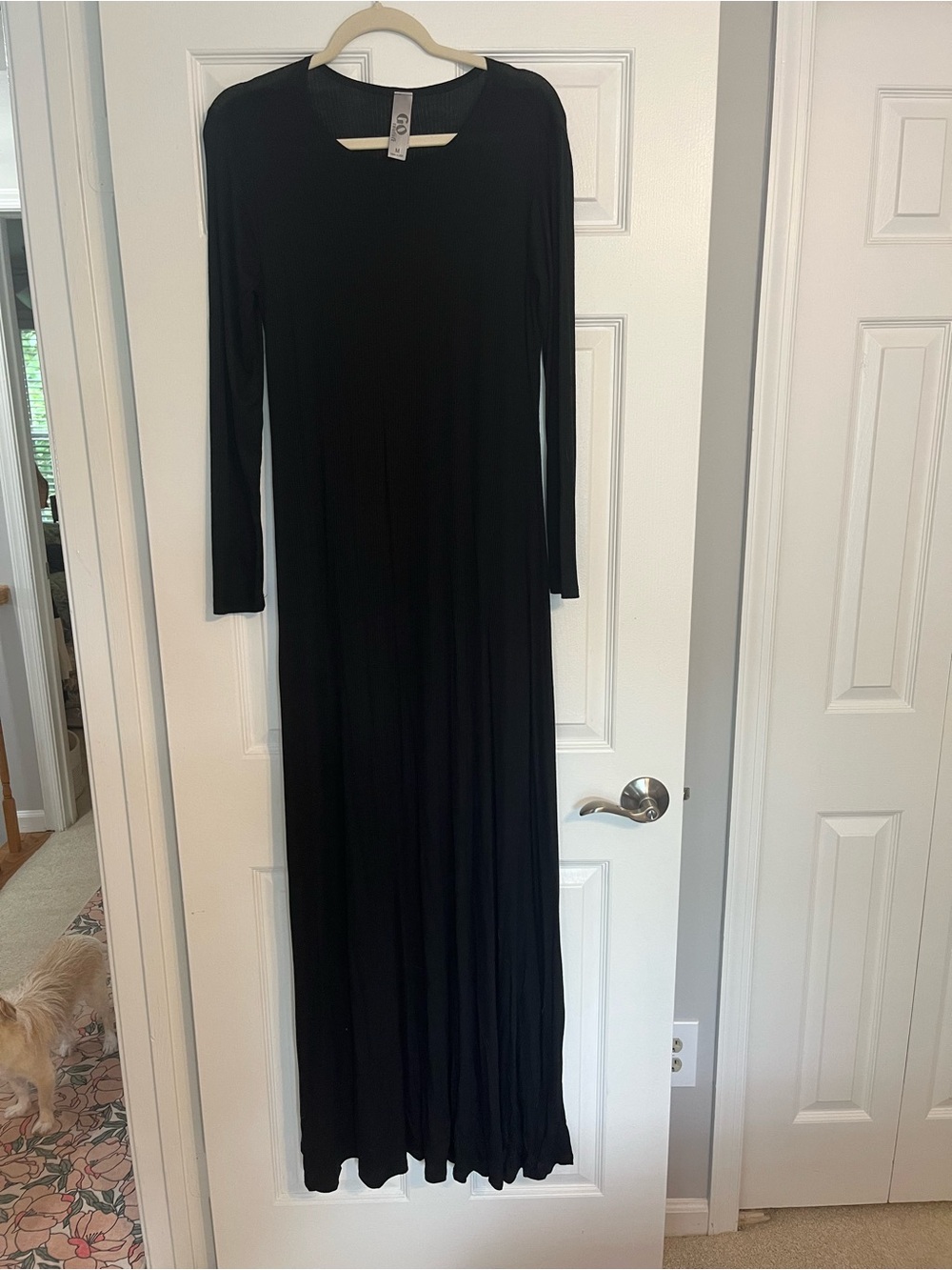 NWT Go Couture Black Long Sleeve Maxi Dress